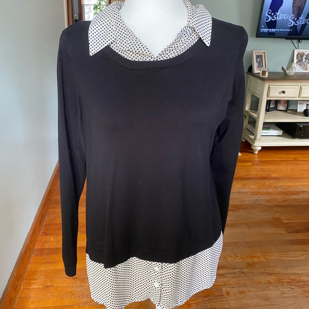 Sweater W/ Built In Collar